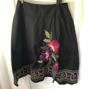 S.L.B cotton embroidered A line skirt size 14